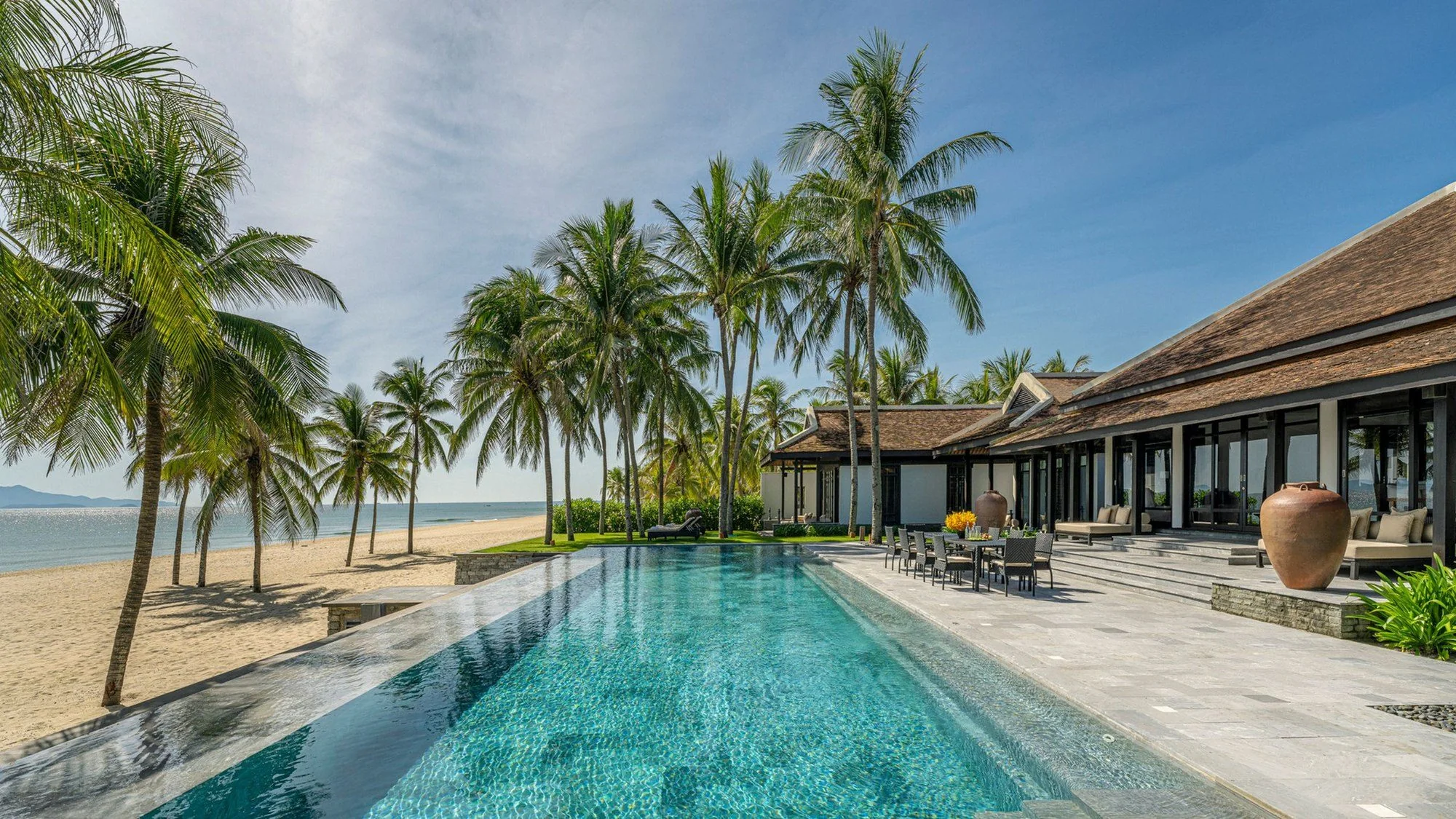 Luxury beachfront pool villa in Central Vietnam