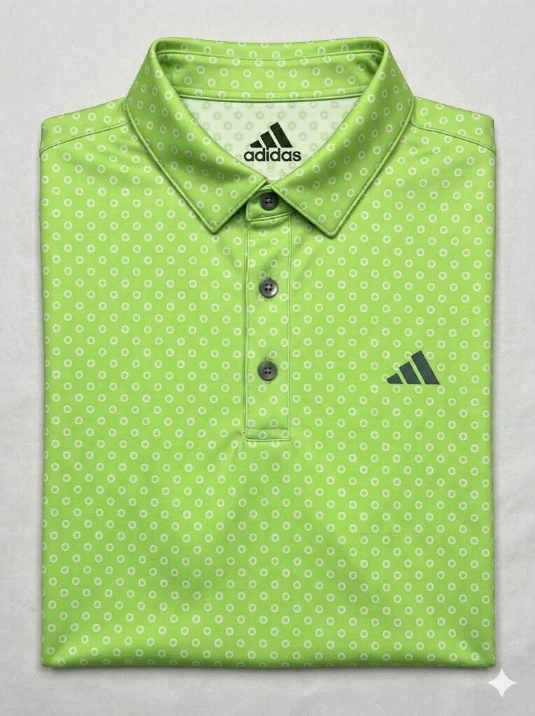 Green custom golf polo shirt — corporate golf uniform sample