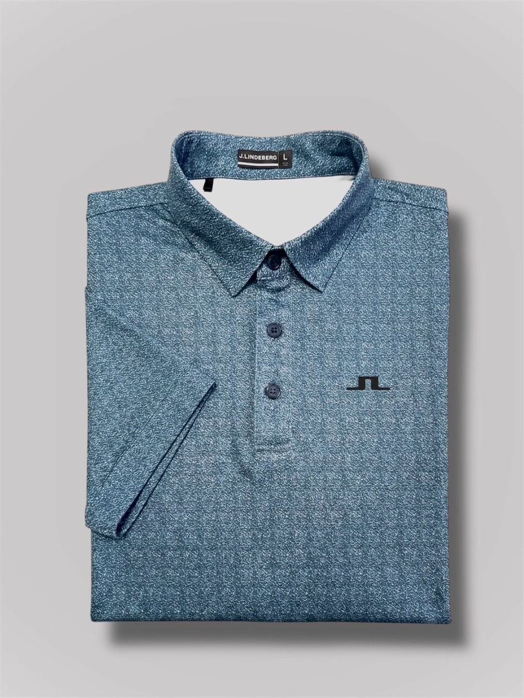 Light blue custom golf polo folded — bulk polo shirts golf clubs