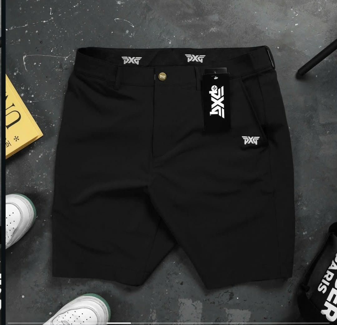 Custom black golf shorts — golf club uniform Australia