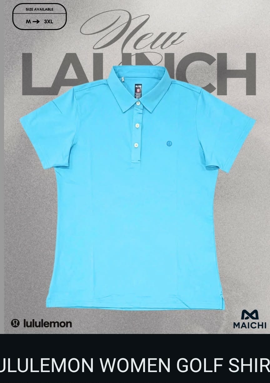 Women's custom light blue golf shirt — club uniform Australia