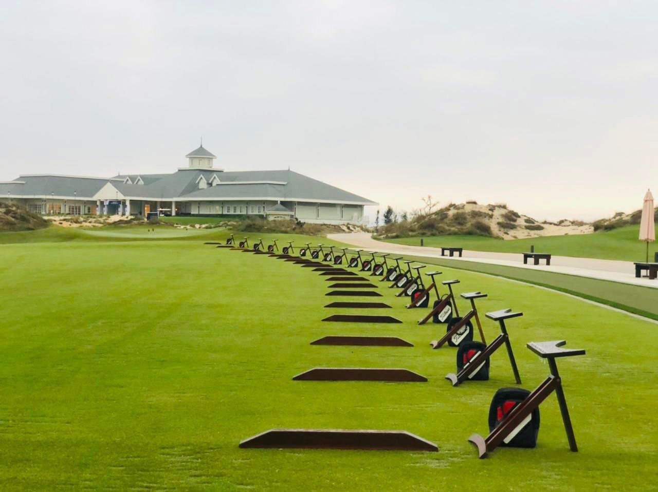 Hoiana Golf Club driving range and clubhouse